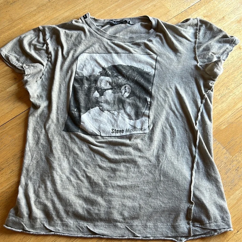 Vintage Rare Dolce & Gabbana Steve McQueen Gray T-Shirt - 48 - Picture 3 of 6